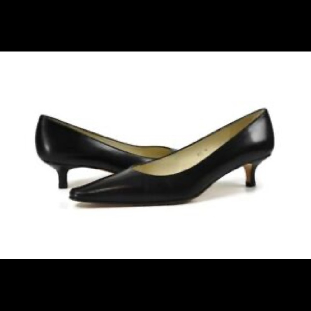 Talbots New Black Kitten Heel Pump, 6.5
